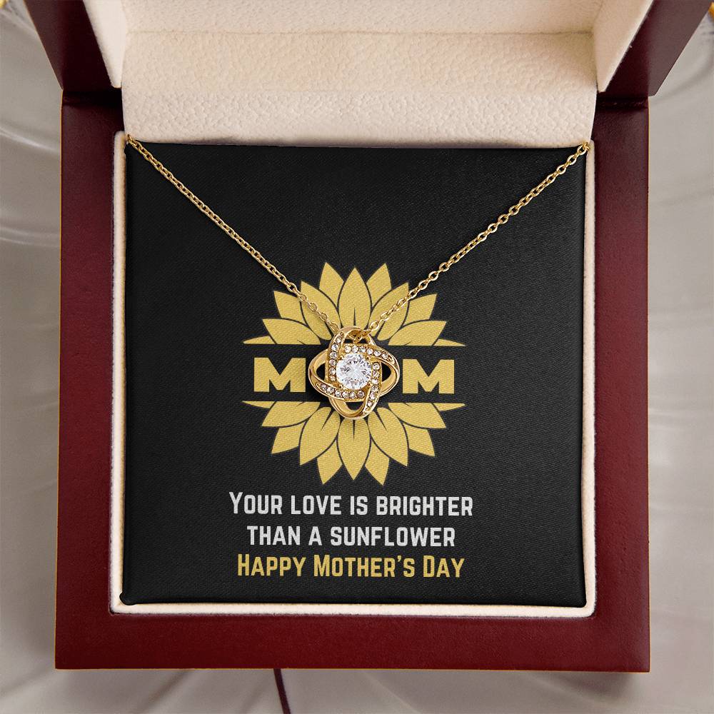 Brighter than a Sunflower Necklace for Mom | Jewelry with positive messages | Happy Mother's Day