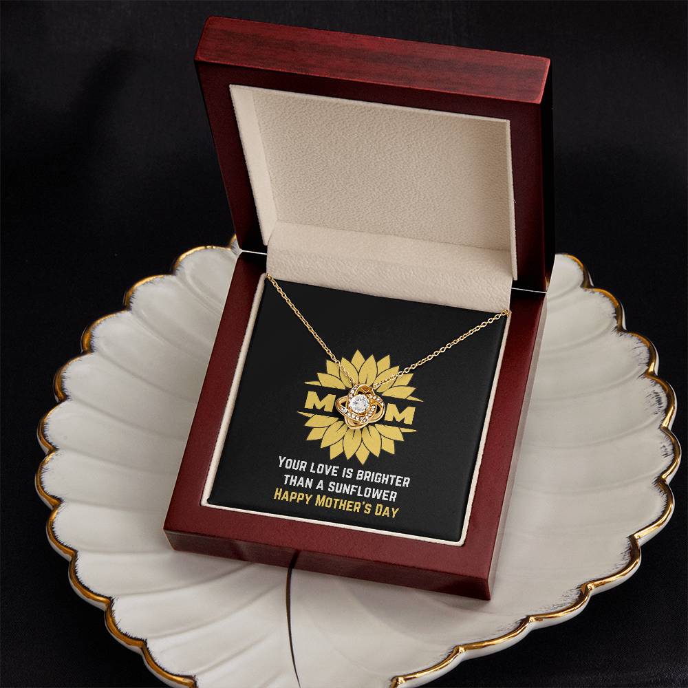 Brighter than a Sunflower Necklace for Mom | Jewelry with positive messages | Happy Mother's Day