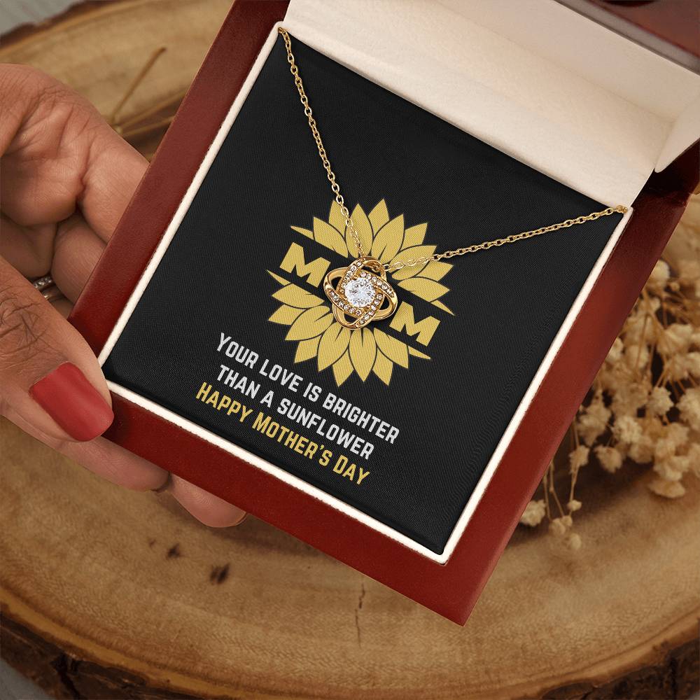 Brighter than a Sunflower Necklace for Mom | Jewelry with positive messages | Happy Mother's Day