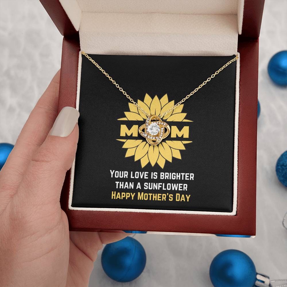 Brighter than a Sunflower Necklace for Mom | Jewelry with positive messages | Happy Mother's Day