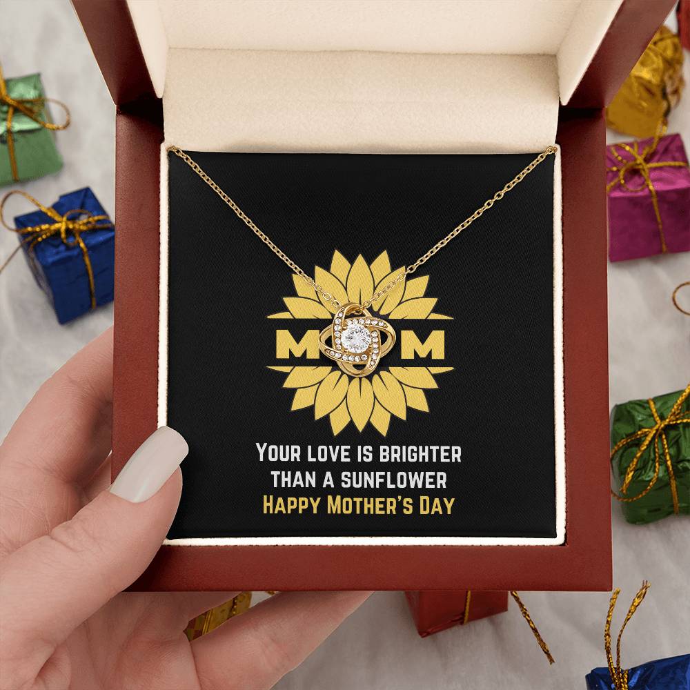 Brighter than a Sunflower Necklace for Mom | Jewelry with positive messages | Happy Mother's Day