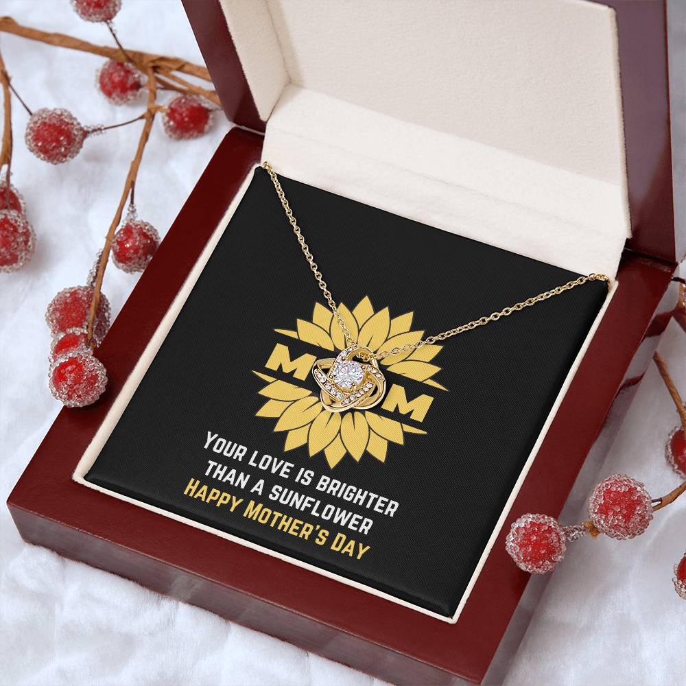 Brighter than a Sunflower Necklace for Mom | Jewelry with positive messages | Happy Mother's Day