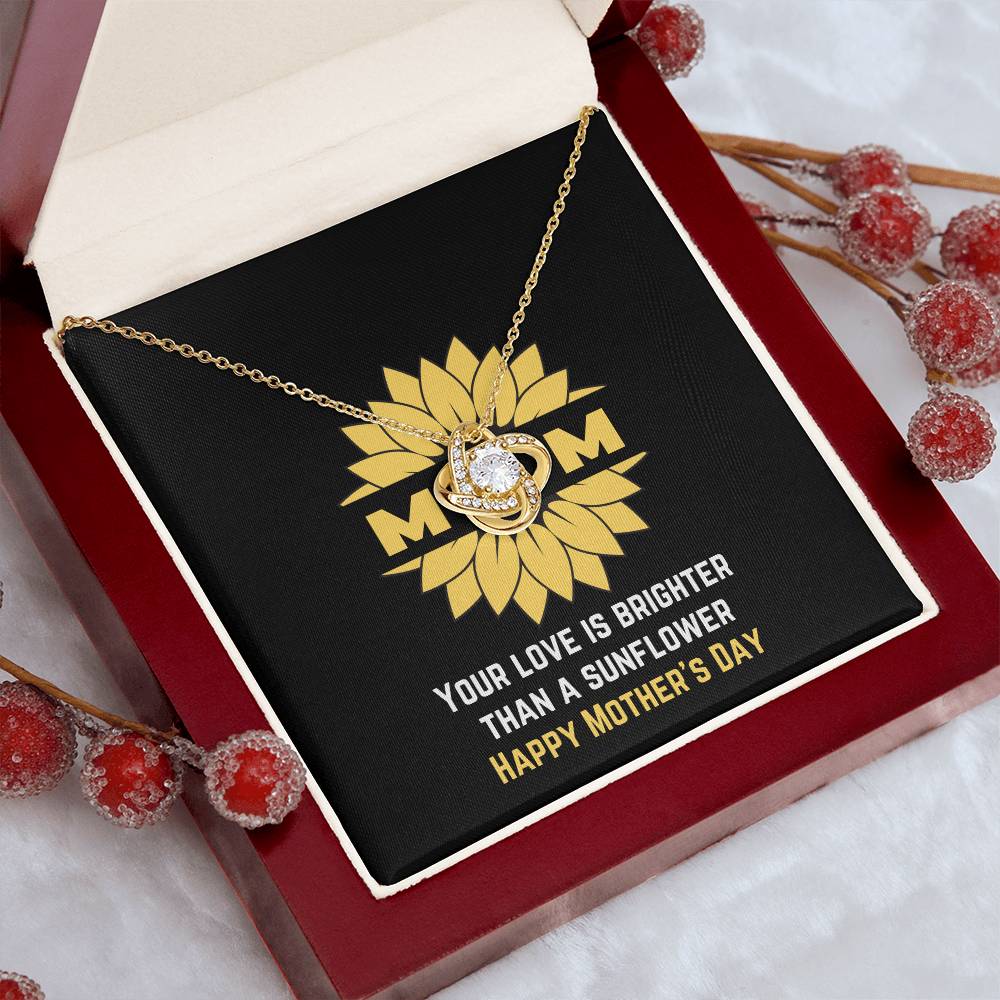 Brighter than a Sunflower Necklace for Mom | Jewelry with positive messages | Happy Mother's Day