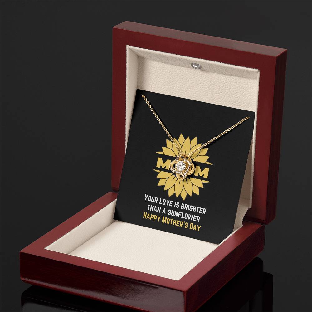 Brighter than a Sunflower Necklace for Mom | Jewelry with positive messages | Happy Mother's Day