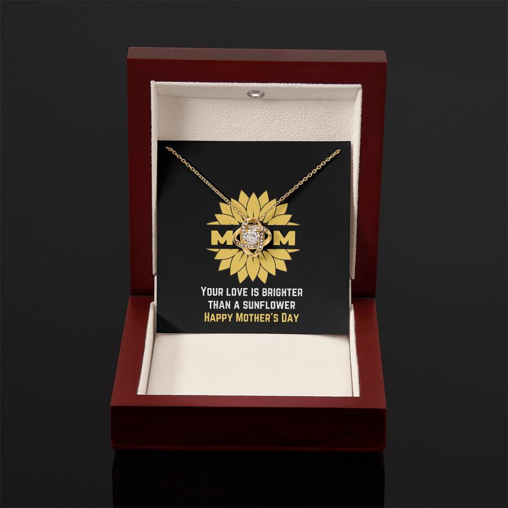 Brighter than a Sunflower Necklace for Mom | Jewelry with positive messages | Happy Mother's Day