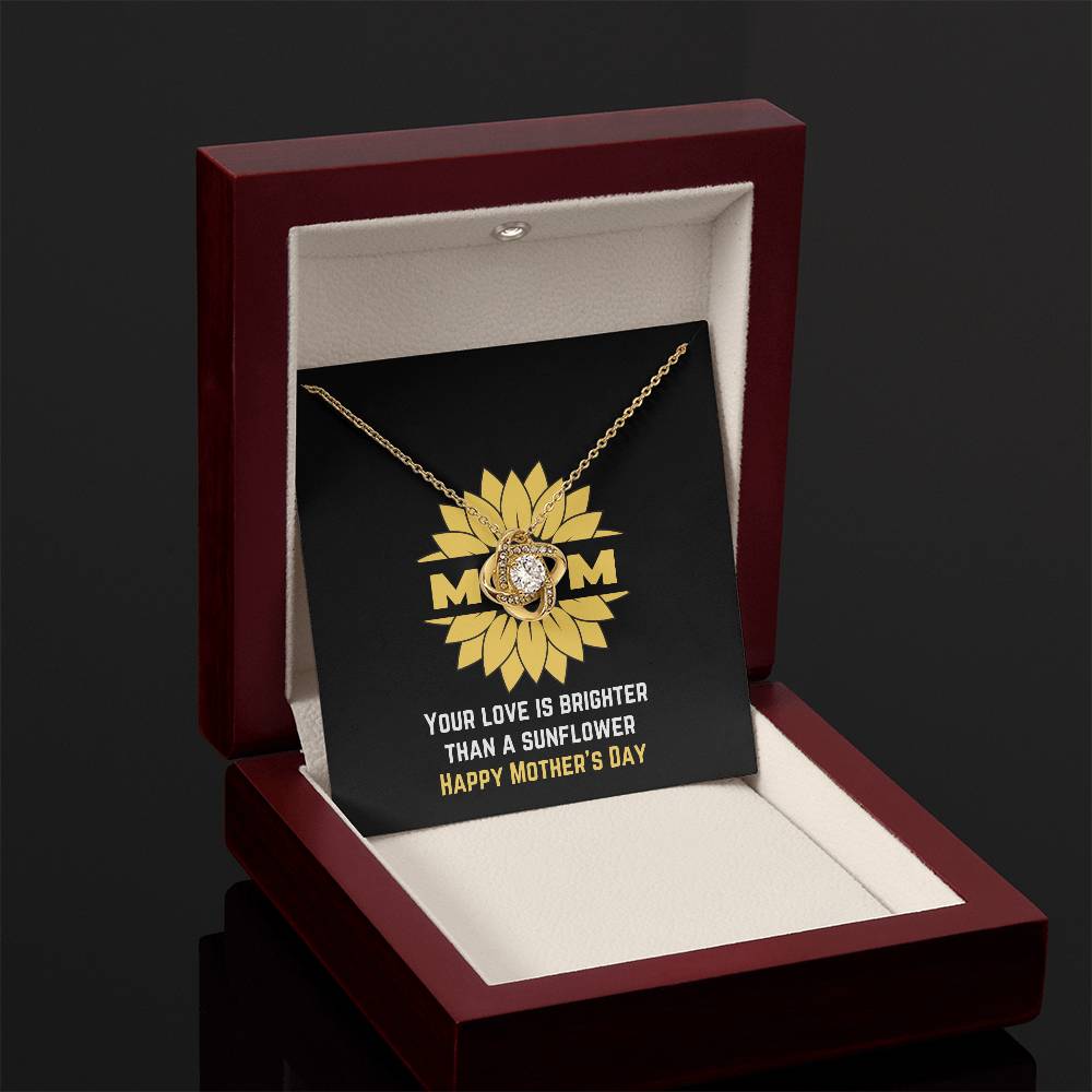 Brighter than a Sunflower Necklace for Mom | Jewelry with positive messages | Happy Mother's Day