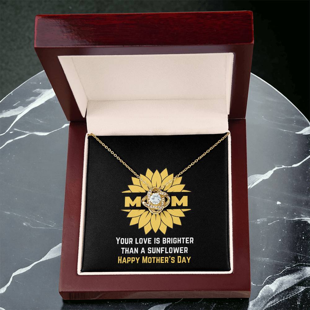 Brighter than a Sunflower Necklace for Mom | Jewelry with positive messages | Happy Mother's Day