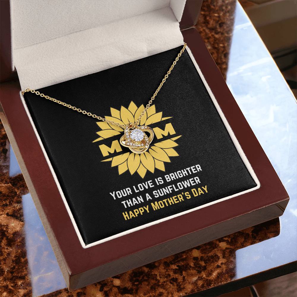 Brighter than a Sunflower Necklace for Mom | Jewelry with positive messages | Happy Mother's Day