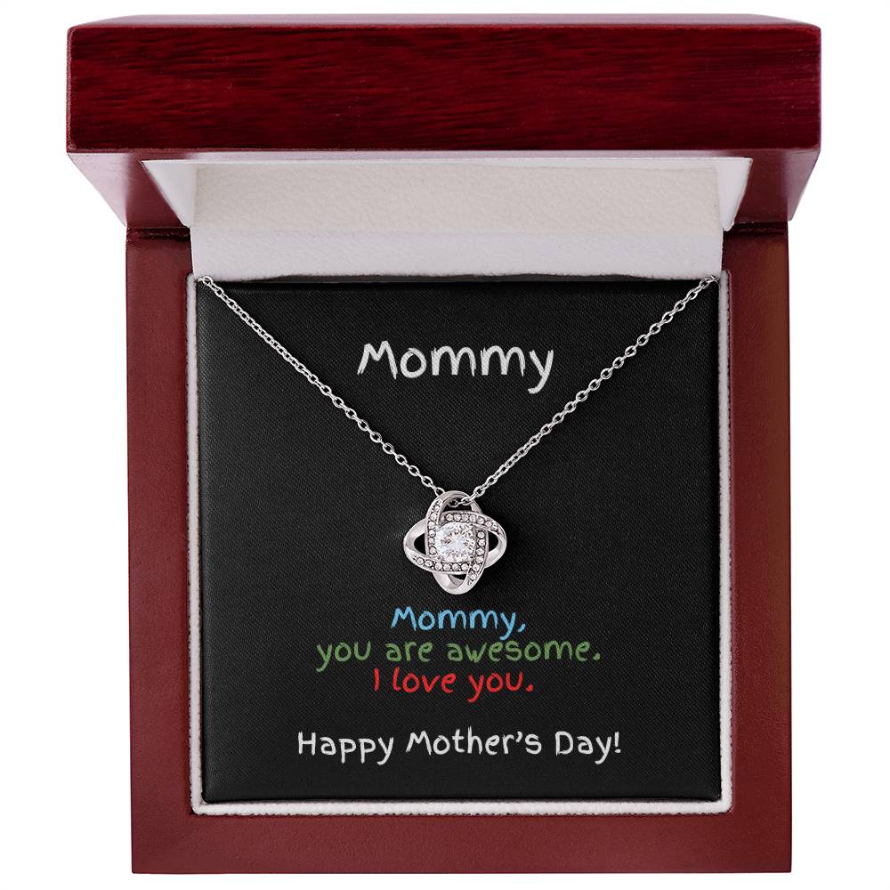 Love Knot Flower Pendant For Awesome Mommy | Great Mother's Day Gift | Also Available for Birthdays