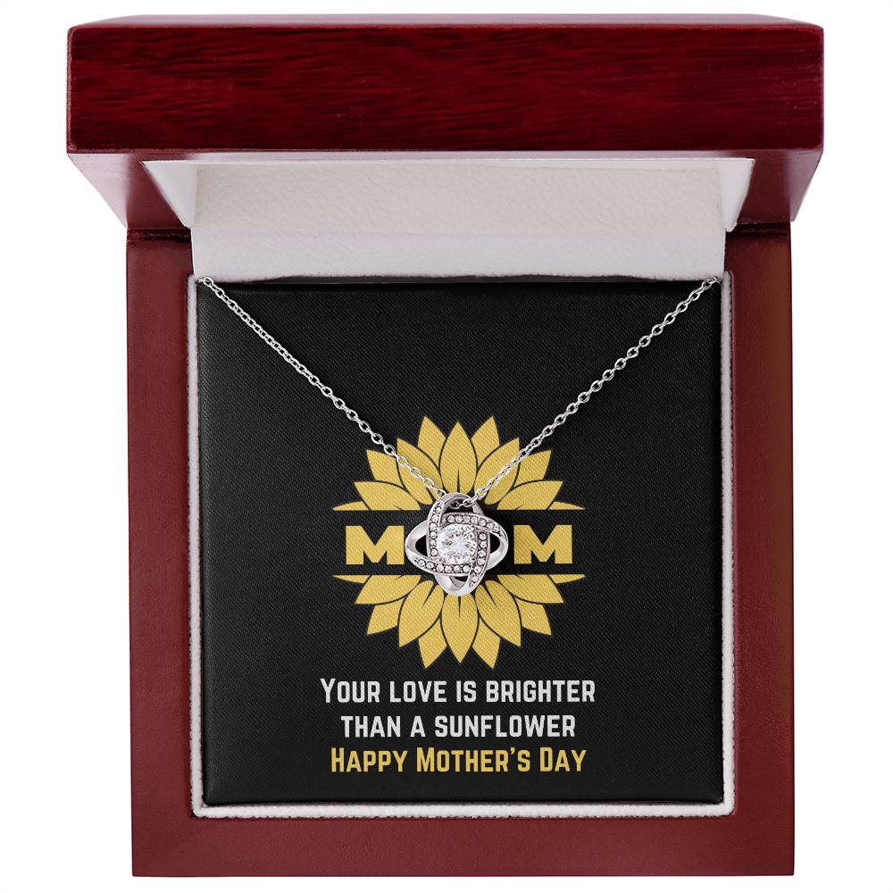 Brighter than a Sunflower Necklace for Mom | Jewelry with positive messages | Happy Mother's Day