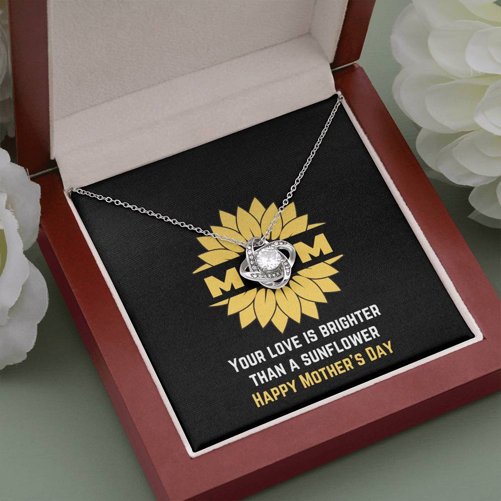 Brighter than a Sunflower Necklace for Mom | Jewelry with positive messages | Happy Mother's Day