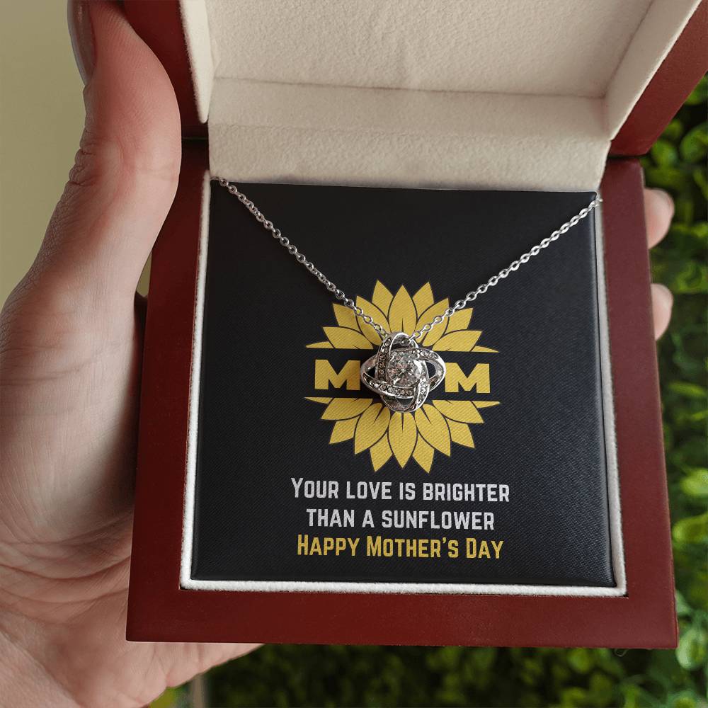 Brighter than a Sunflower Necklace for Mom | Jewelry with positive messages | Happy Mother's Day