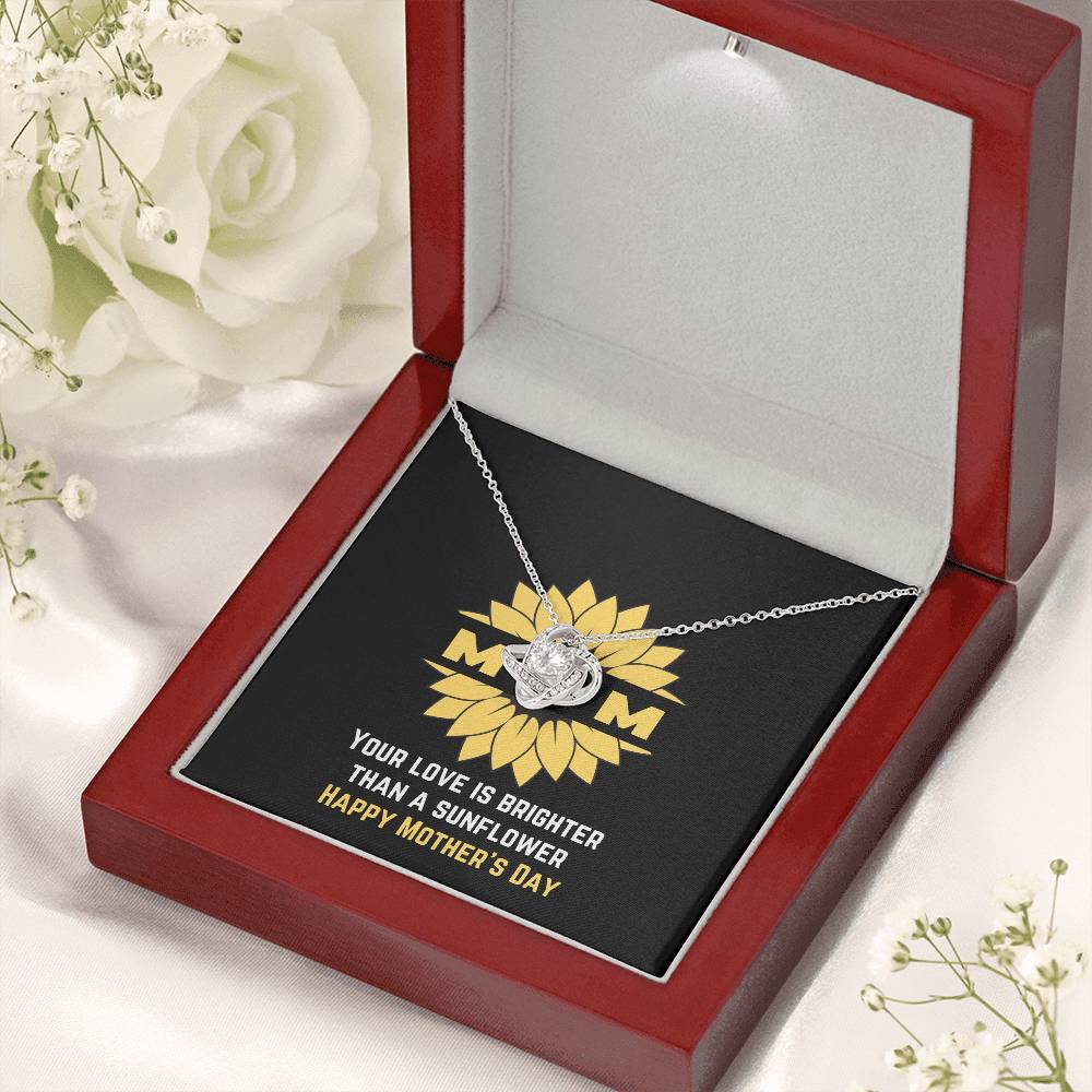 Brighter than a Sunflower Necklace for Mom | Jewelry with positive messages | Happy Mother's Day