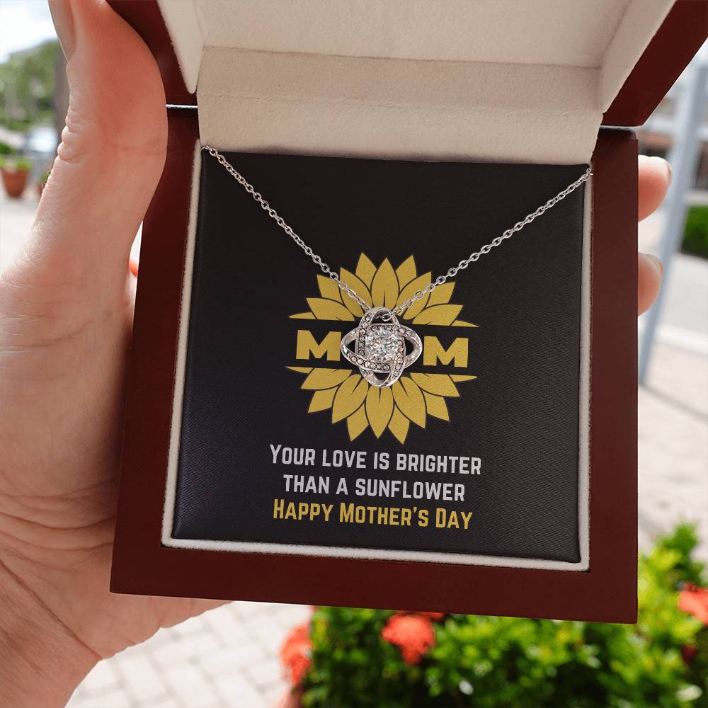 Brighter than a Sunflower Necklace for Mom | Jewelry with positive messages | Happy Mother's Day