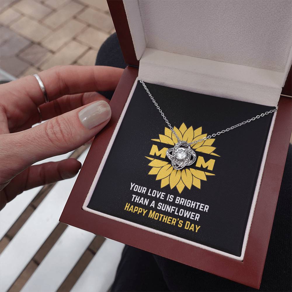 Brighter than a Sunflower Necklace for Mom | Jewelry with positive messages | Happy Mother's Day