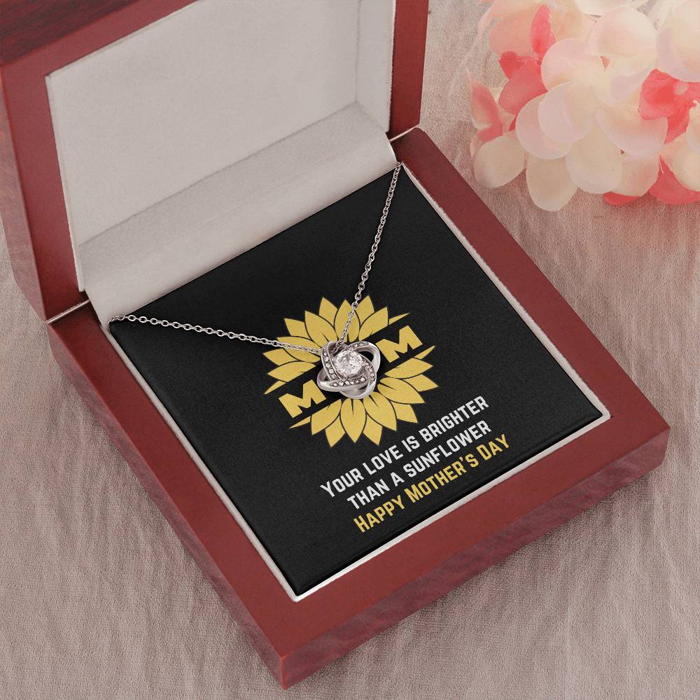 Brighter than a Sunflower Necklace for Mom | Jewelry with positive messages | Happy Mother's Day