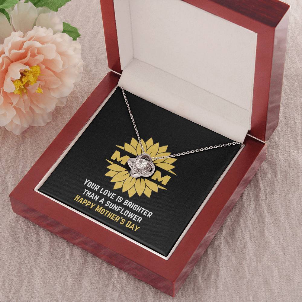 Brighter than a Sunflower Necklace for Mom | Jewelry with positive messages | Happy Mother's Day