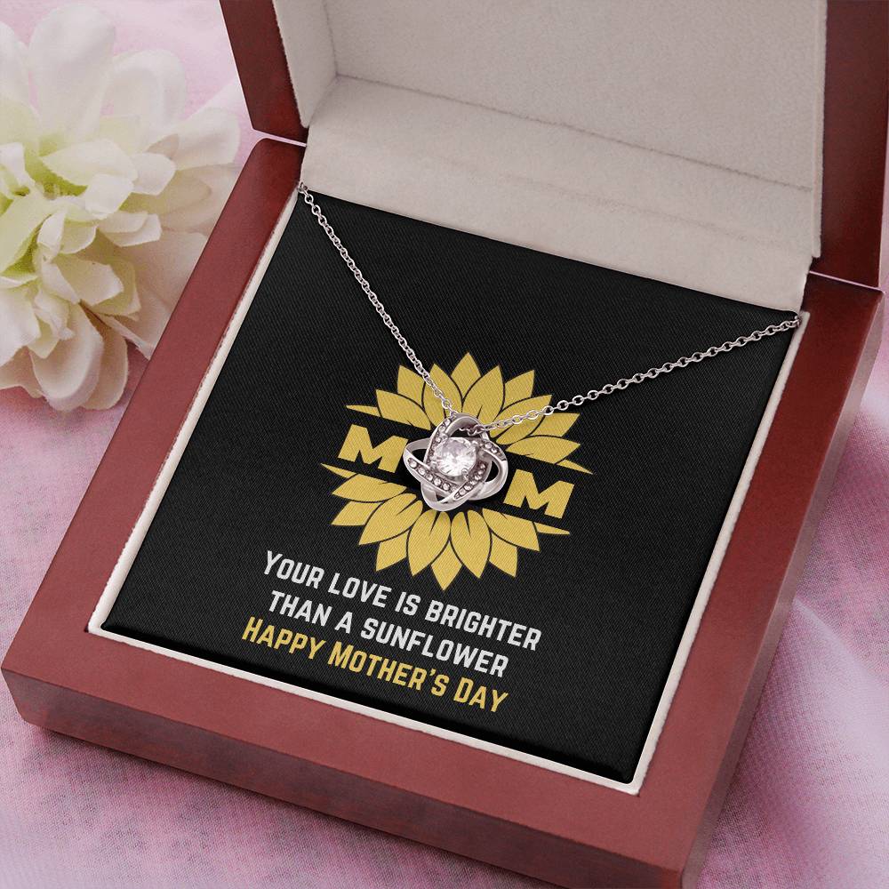 Brighter than a Sunflower Necklace for Mom | Jewelry with positive messages | Happy Mother's Day