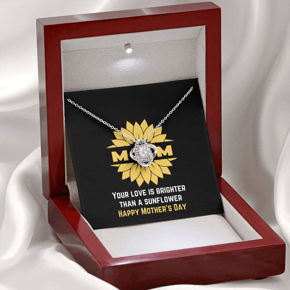 Brighter than a Sunflower Necklace for Mom | Jewelry with positive messages | Happy Mother's Day