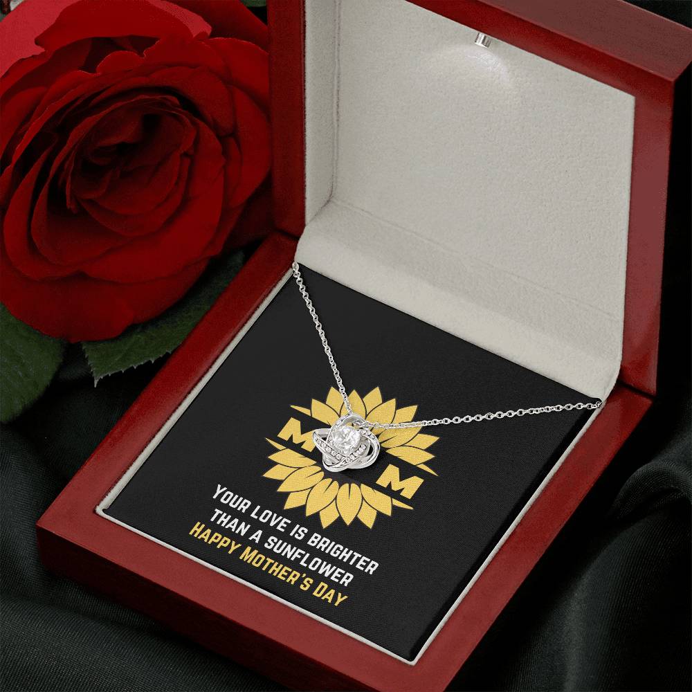 Brighter than a Sunflower Necklace for Mom | Jewelry with positive messages | Happy Mother's Day
