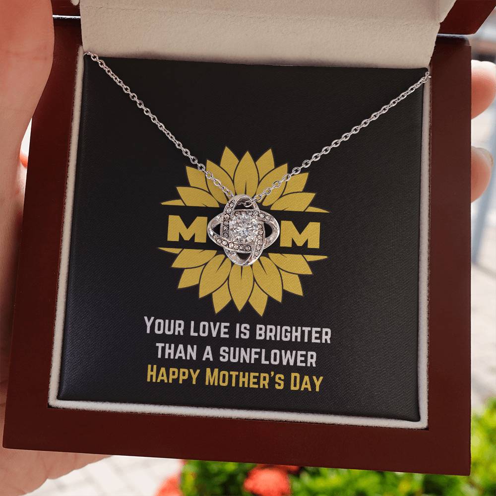 Brighter than a Sunflower Necklace for Mom | Jewelry with positive messages | Happy Mother's Day