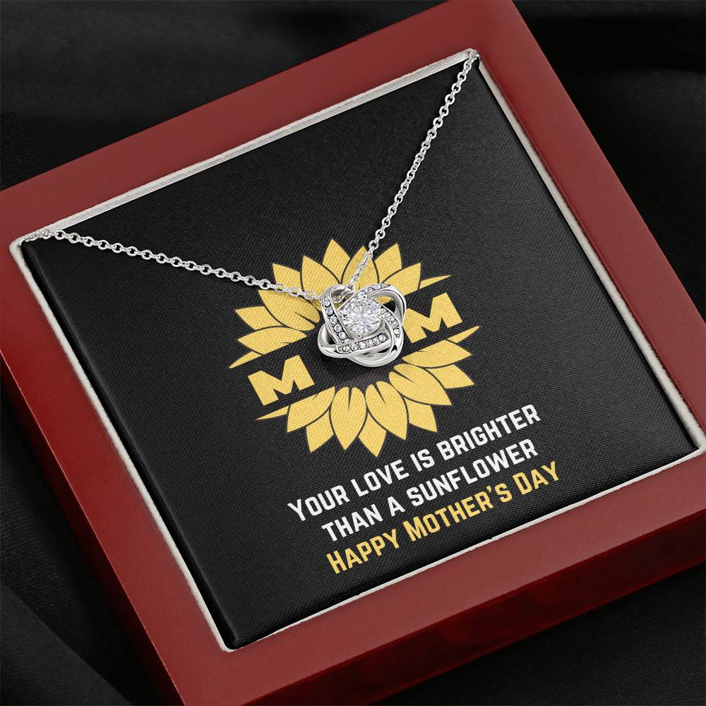 Brighter than a Sunflower Necklace for Mom | Jewelry with positive messages | Happy Mother's Day