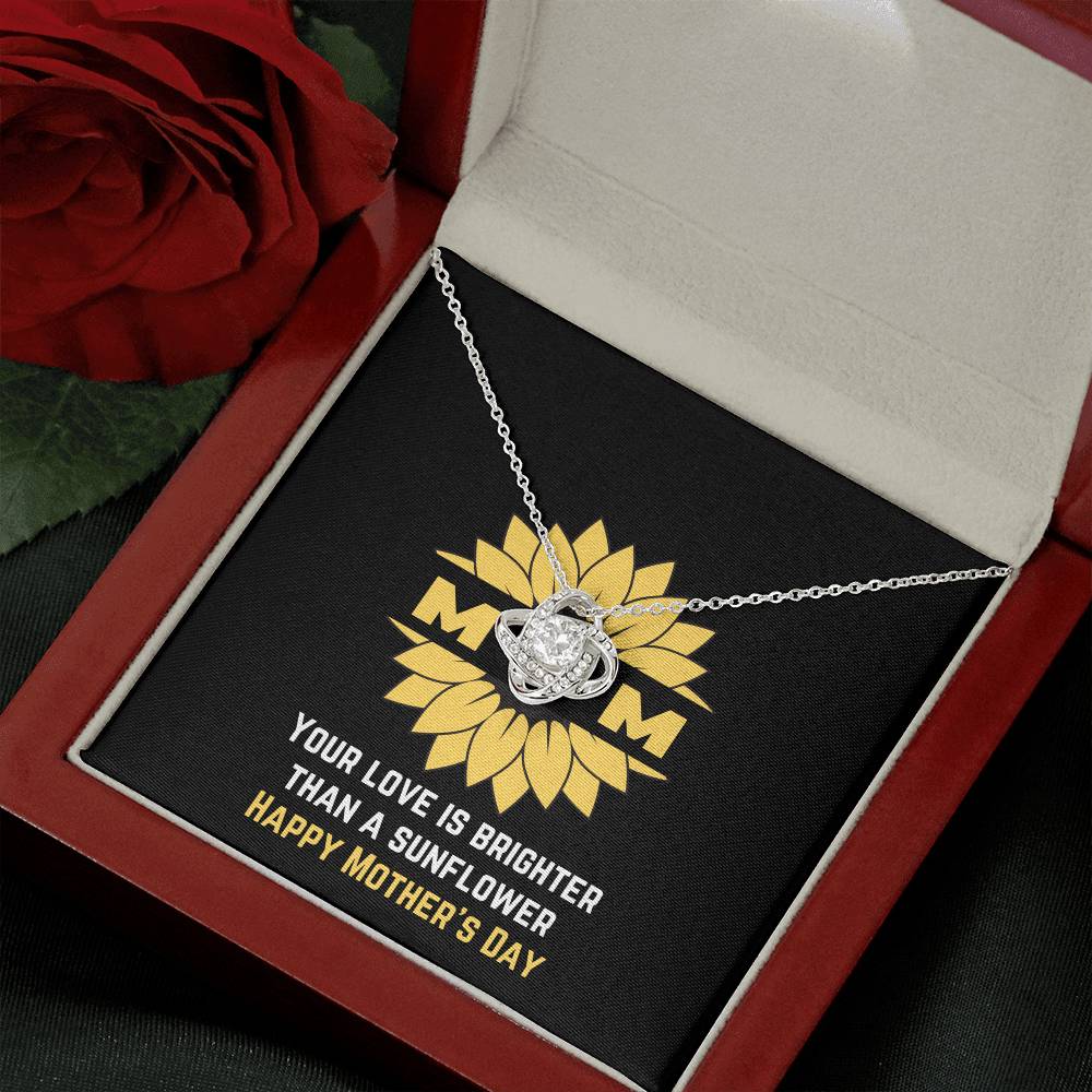 Brighter than a Sunflower Necklace for Mom | Jewelry with positive messages | Happy Mother's Day
