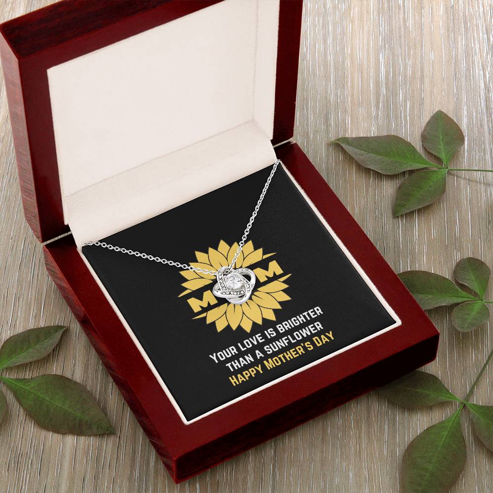 Brighter than a Sunflower Necklace for Mom | Jewelry with positive messages | Happy Mother's Day