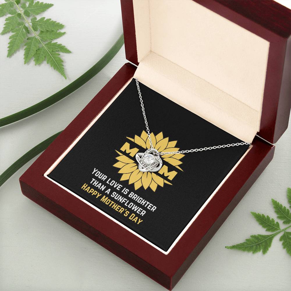 Brighter than a Sunflower Necklace for Mom | Jewelry with positive messages | Happy Mother's Day
