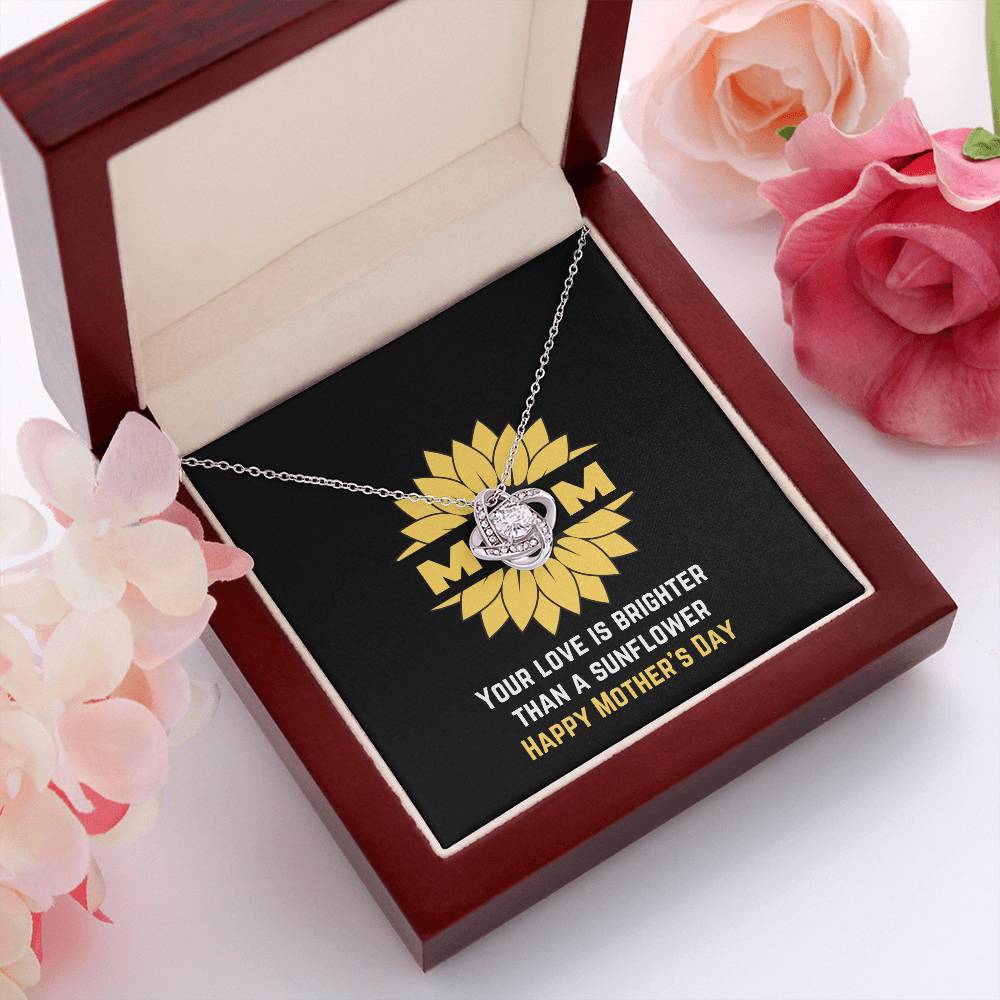 Brighter than a Sunflower Necklace for Mom | Jewelry with positive messages | Happy Mother's Day