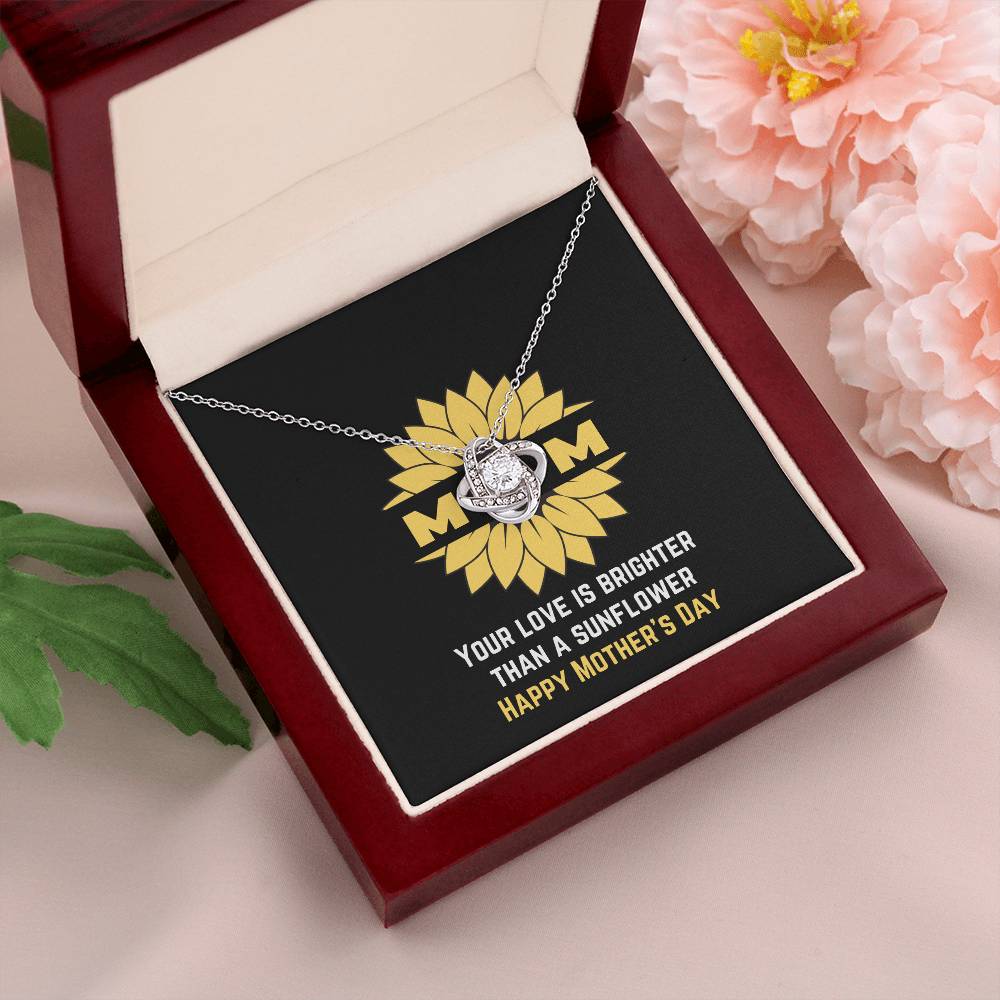 Brighter than a Sunflower Necklace for Mom | Jewelry with positive messages | Happy Mother's Day