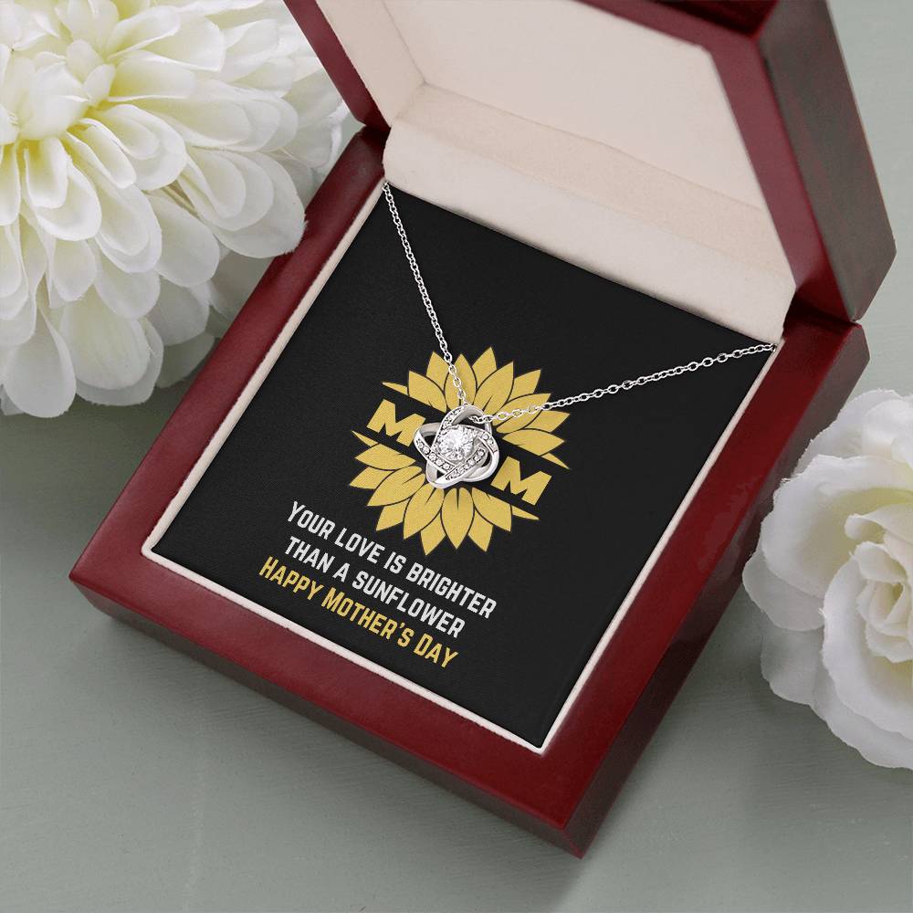 Brighter than a Sunflower Necklace for Mom | Jewelry with positive messages | Happy Mother's Day