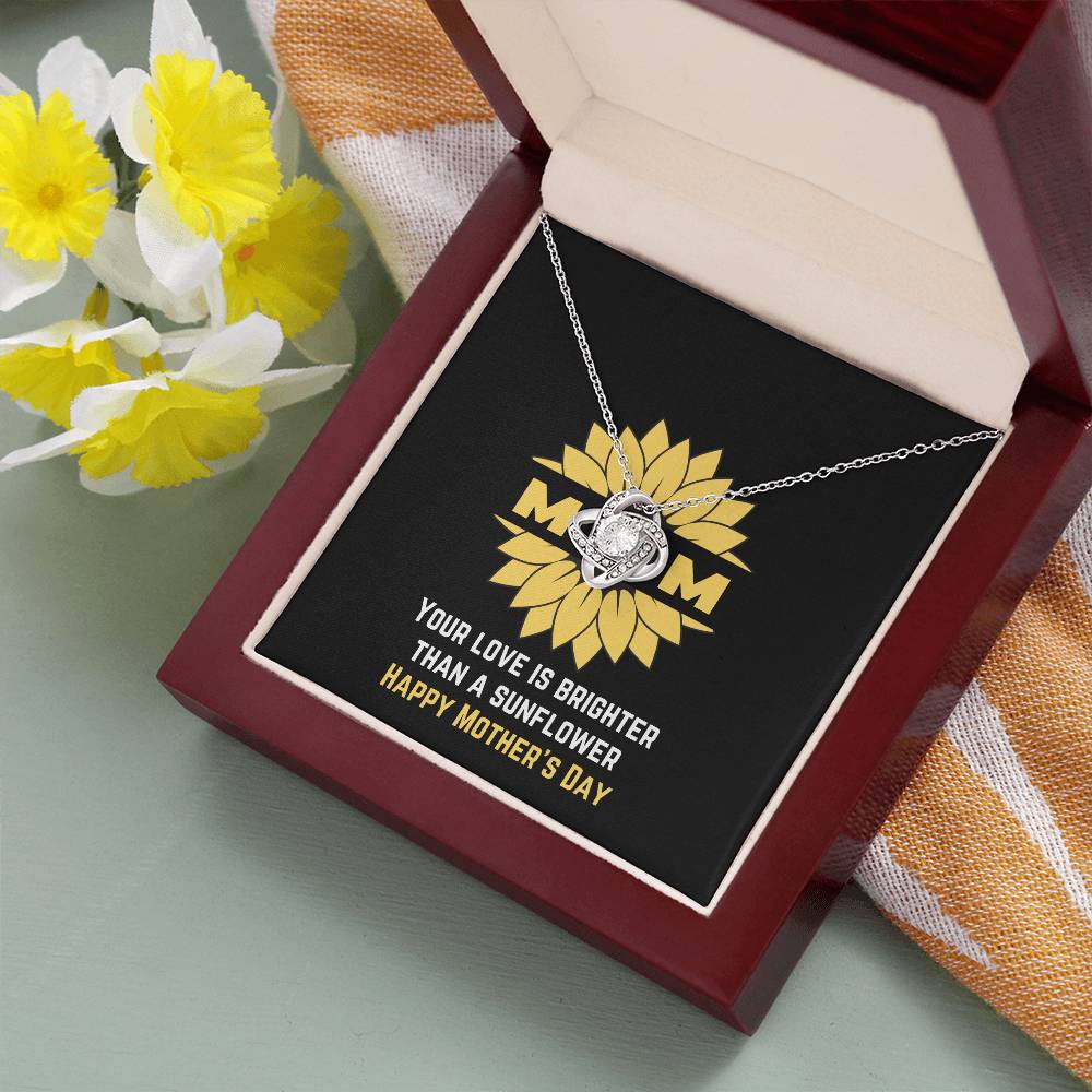 Brighter than a Sunflower Necklace for Mom | Jewelry with positive messages | Happy Mother's Day