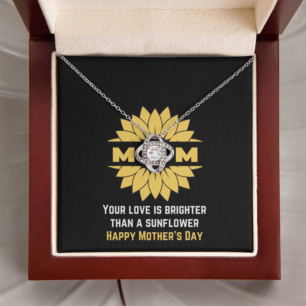 Brighter than a Sunflower Necklace for Mom | Jewelry with positive messages | Happy Mother's Day