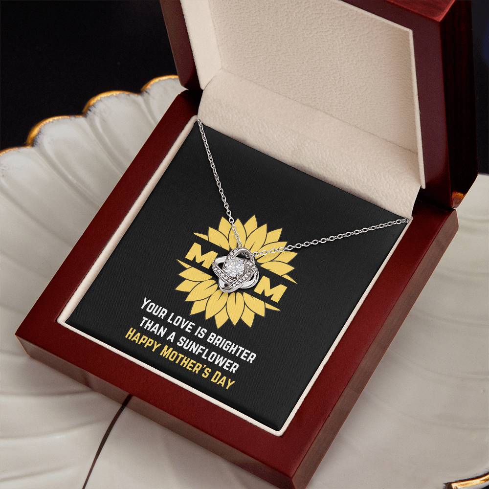 Brighter than a Sunflower Necklace for Mom | Jewelry with positive messages | Happy Mother's Day