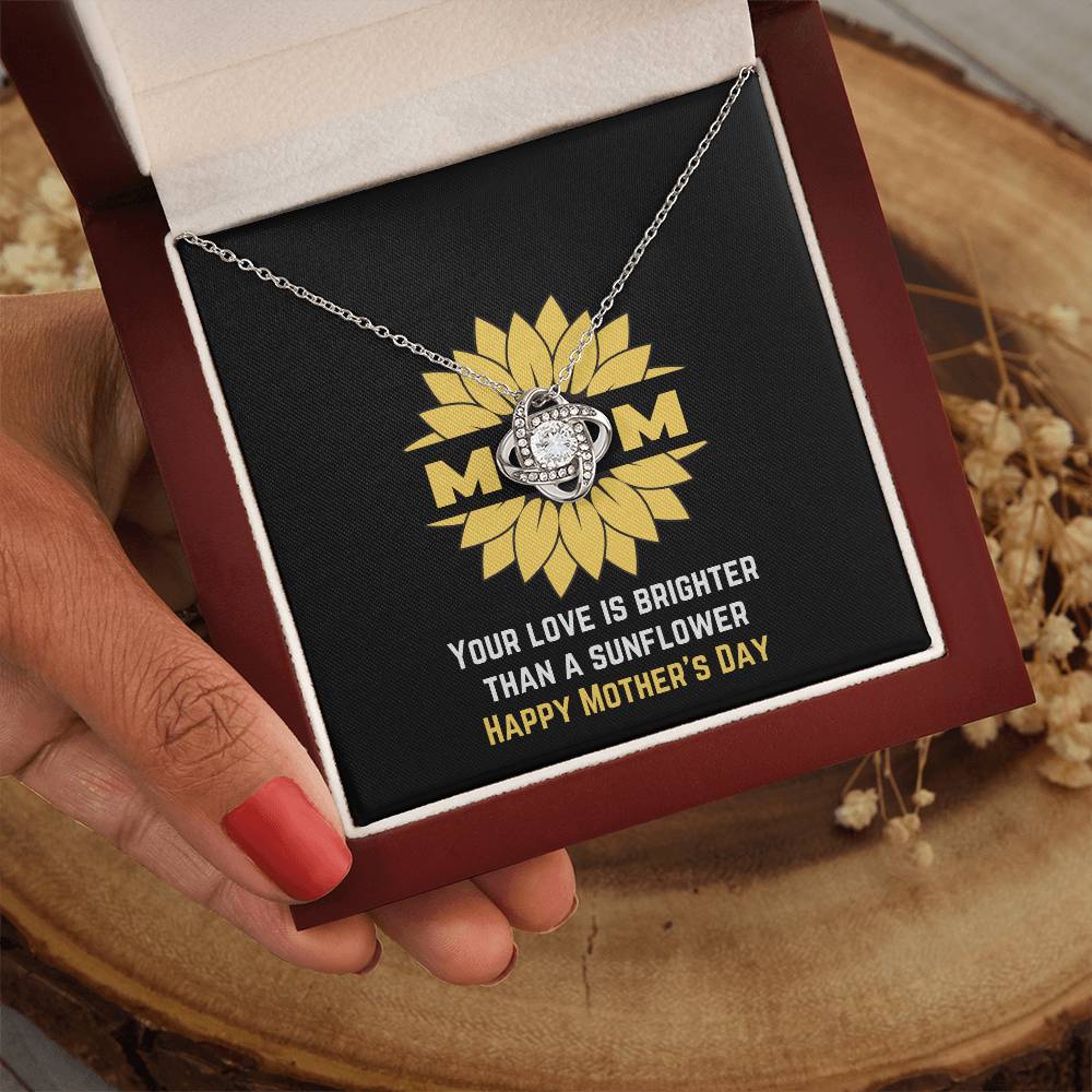 Brighter than a Sunflower Necklace for Mom | Jewelry with positive messages | Happy Mother's Day