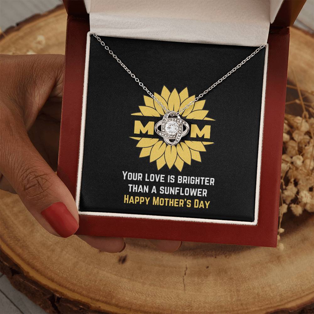 Brighter than a Sunflower Necklace for Mom | Jewelry with positive messages | Happy Mother's Day