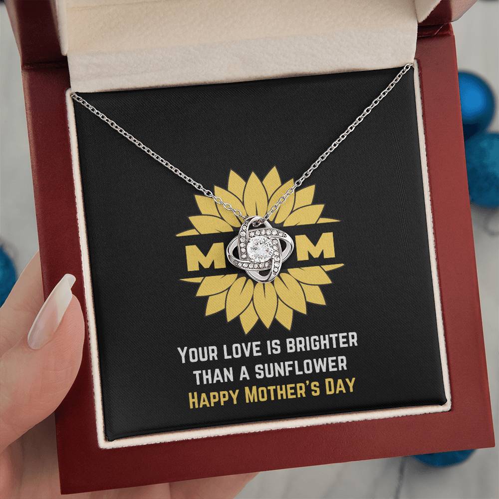 Brighter than a Sunflower Necklace for Mom | Jewelry with positive messages | Happy Mother's Day
