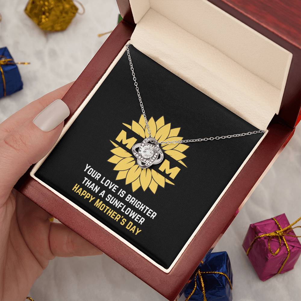Brighter than a Sunflower Necklace for Mom | Jewelry with positive messages | Happy Mother's Day