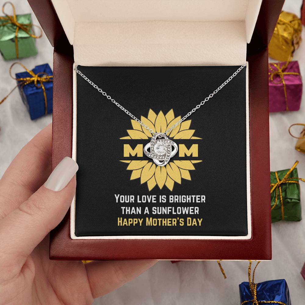 Brighter than a Sunflower Necklace for Mom | Jewelry with positive messages | Happy Mother's Day
