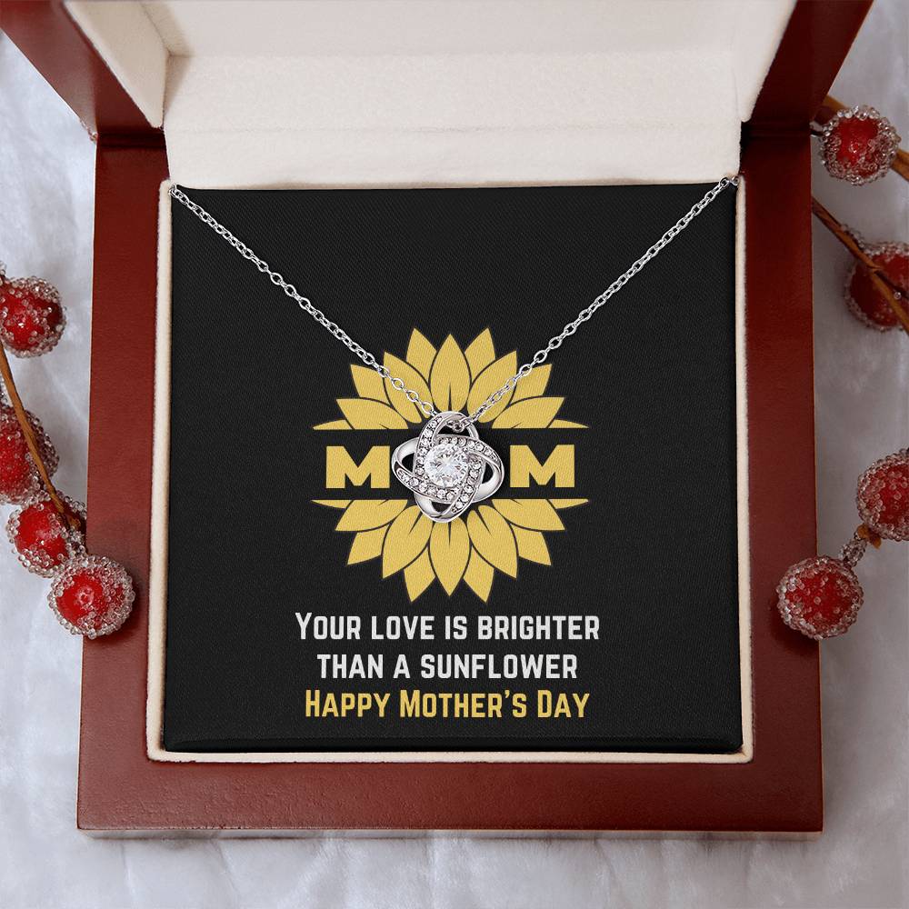 Brighter than a Sunflower Necklace for Mom | Jewelry with positive messages | Happy Mother's Day