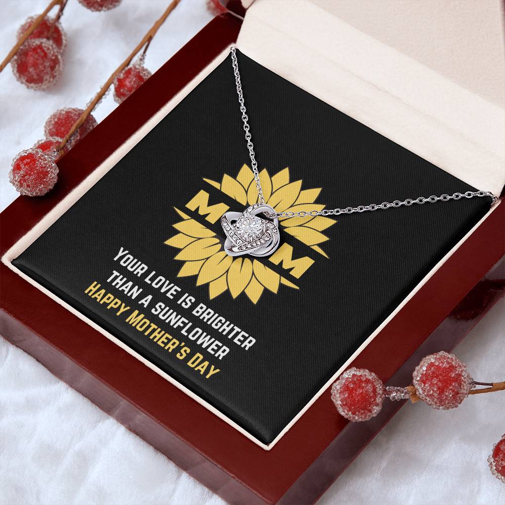 Brighter than a Sunflower Necklace for Mom | Jewelry with positive messages | Happy Mother's Day