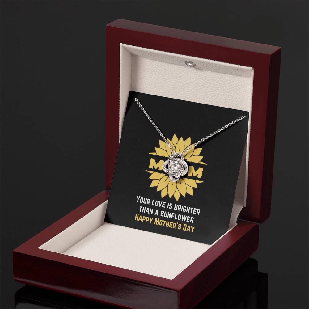 Brighter than a Sunflower Necklace for Mom | Jewelry with positive messages | Happy Mother's Day
