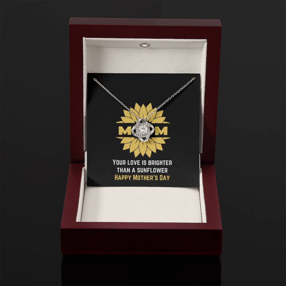 Brighter than a Sunflower Necklace for Mom | Jewelry with positive messages | Happy Mother's Day