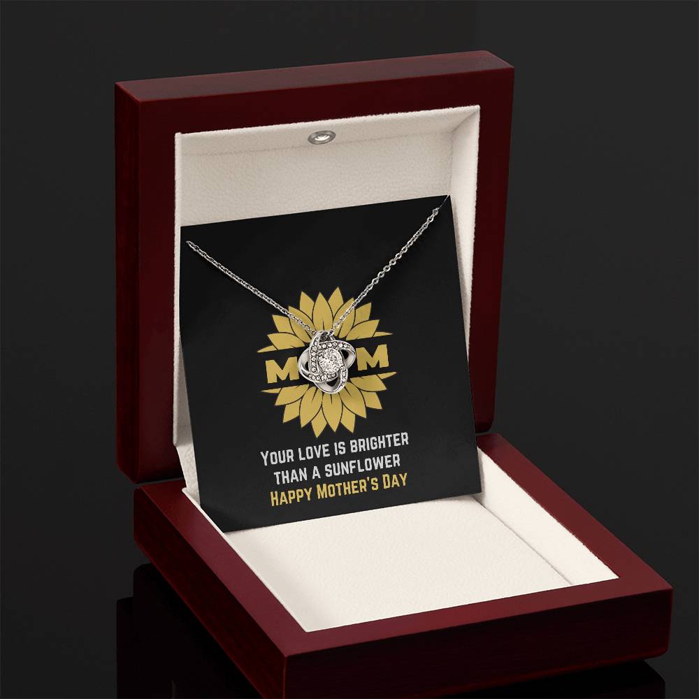 Brighter than a Sunflower Necklace for Mom | Jewelry with positive messages | Happy Mother's Day