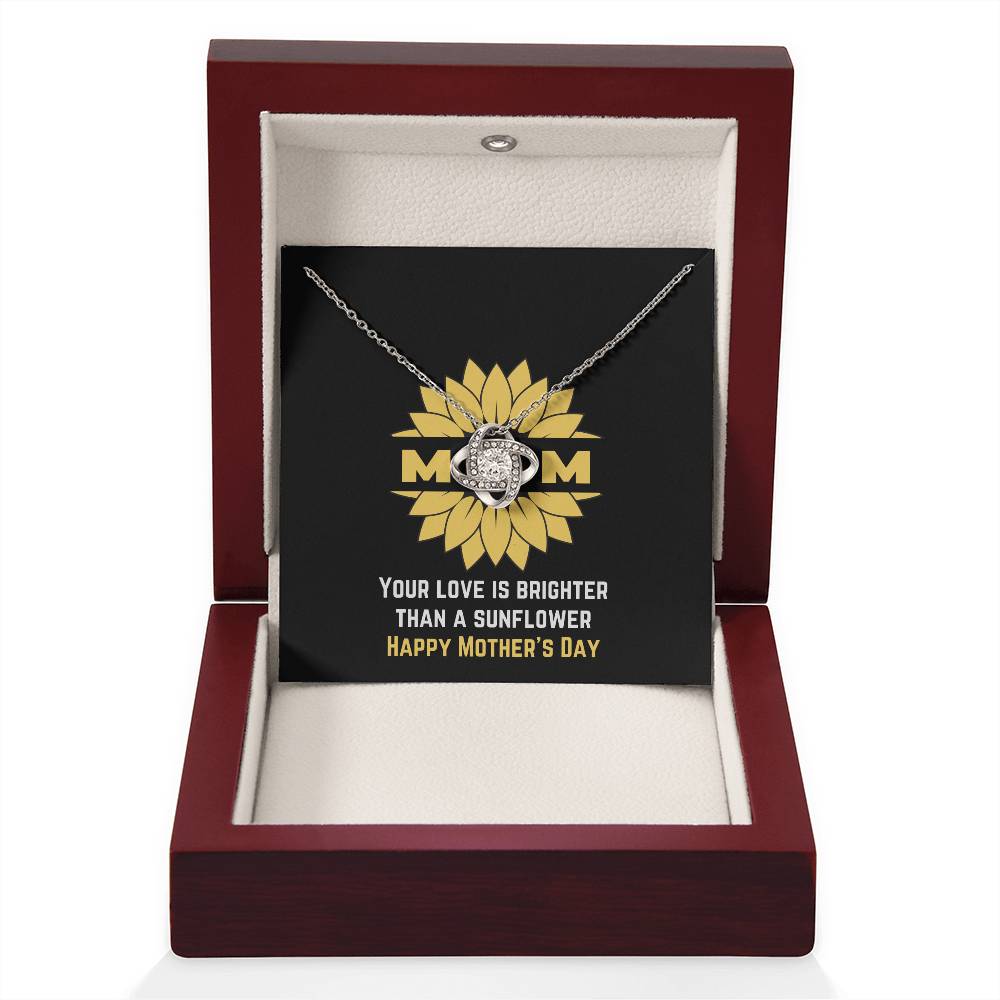 Brighter than a Sunflower Necklace for Mom | Jewelry with positive messages | Happy Mother's Day