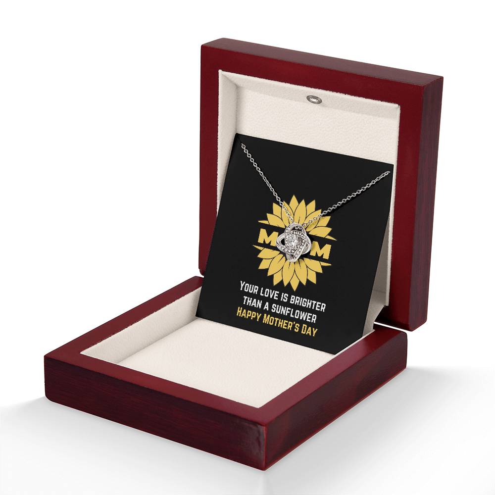Brighter than a Sunflower Necklace for Mom | Jewelry with positive messages | Happy Mother's Day