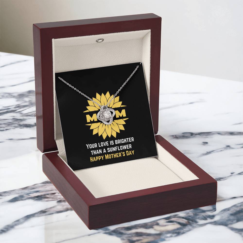 Brighter than a Sunflower Necklace for Mom | Jewelry with positive messages | Happy Mother's Day