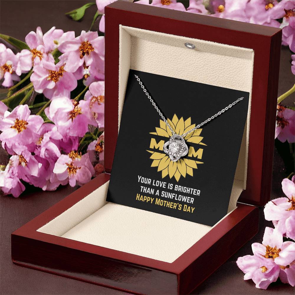 Brighter than a Sunflower Necklace for Mom | Jewelry with positive messages | Happy Mother's Day