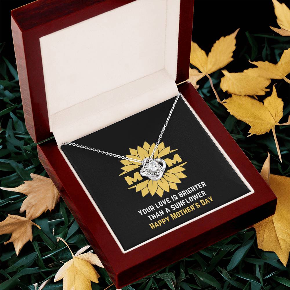 Brighter than a Sunflower Necklace for Mom | Jewelry with positive messages | Happy Mother's Day